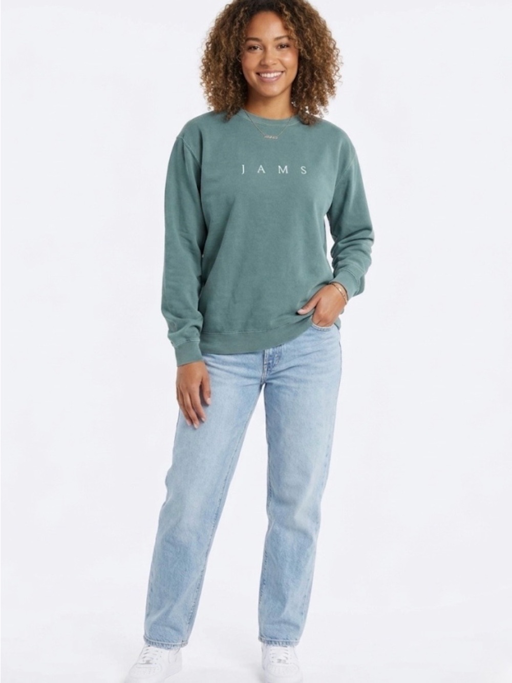 Comfort Colors Vintage-Wash "JAMS" Crewneck Sweatshirt – Unisex Size XL